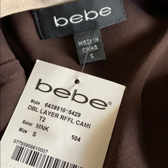 NWT bebe Layer Ruffle Camisole Shades of Brown - Picture 5 of 5